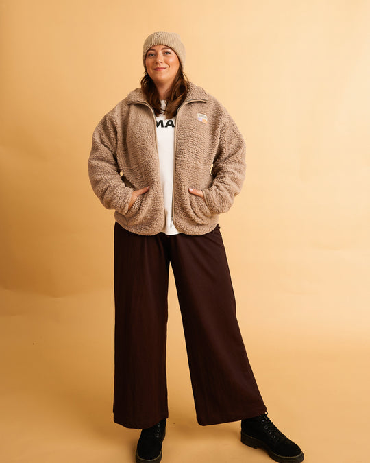 Teddyjacke RONA - Beige / Taupe