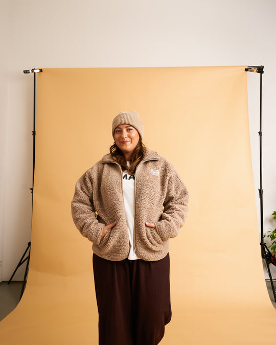 Teddyjacke RONA - Beige / Taupe