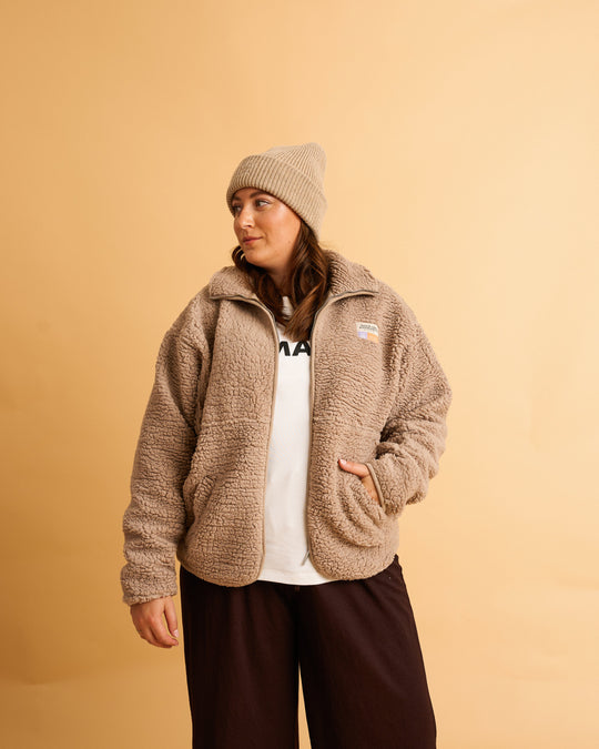 Teddyjacke RONA - Beige / Taupe