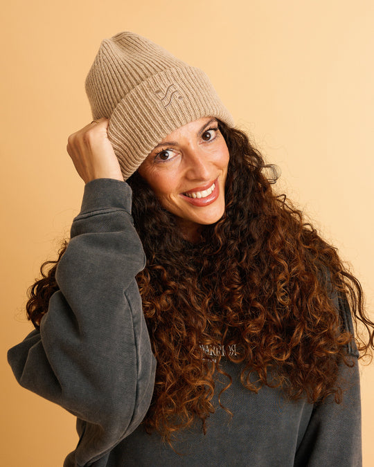 RONA Beanie - Beige/Lilac/Rosewood