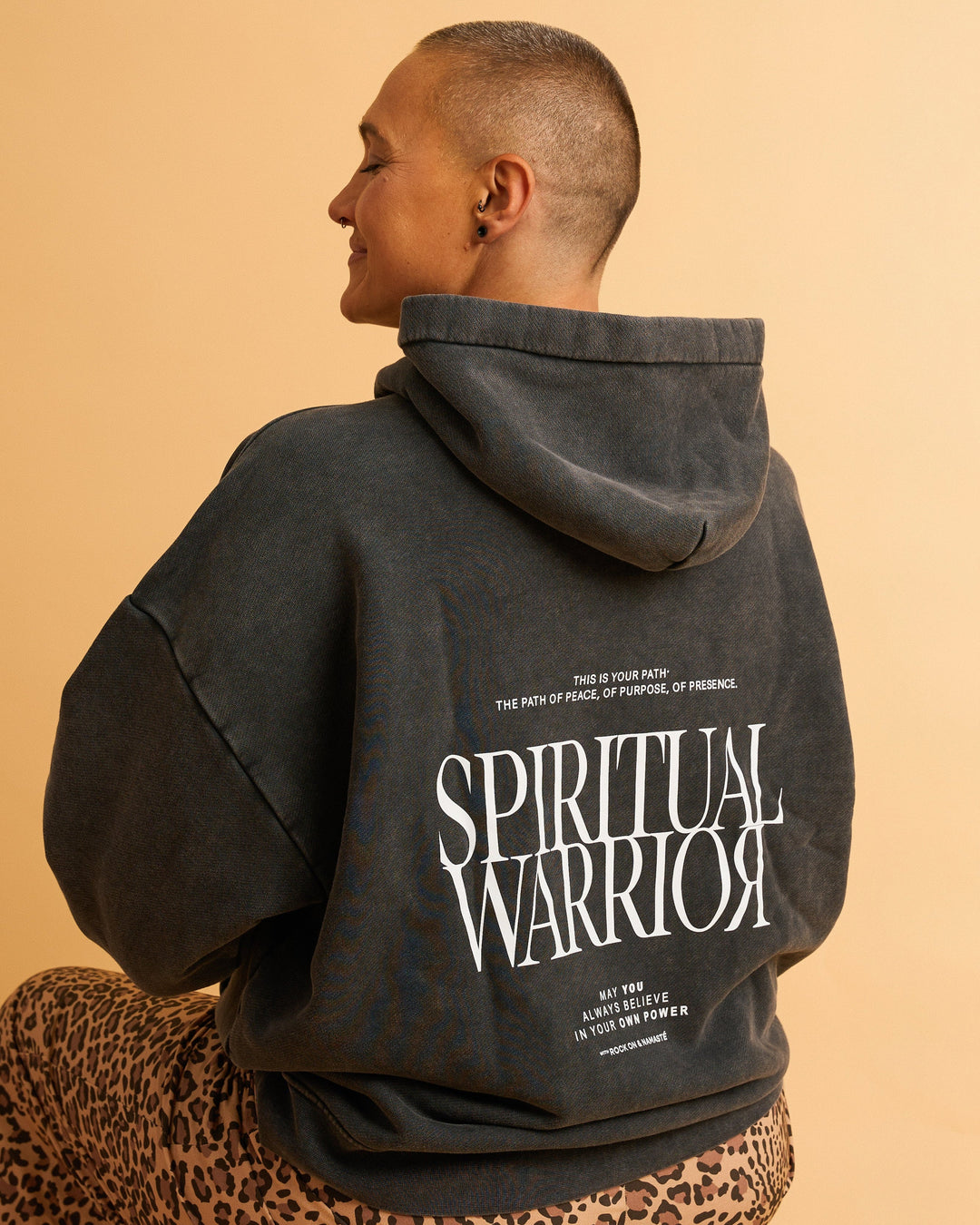 Spiritual Warrior Hooded Sweatshirt New UNISEX - Grau
