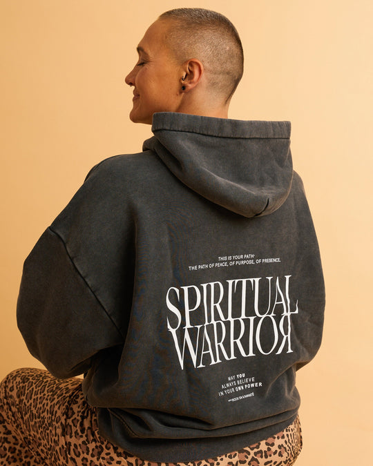 Spiritual Warrior Hooded Sweatshirt New UNISEX - Grau