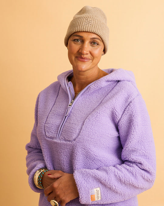 RONA Beanie - Beige/Lilac/Rosewood