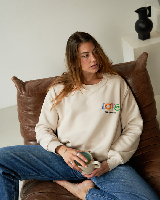 Love Sweatshirt - Beige