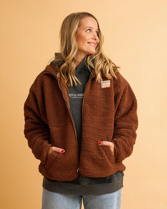 Teddyjacke RONA - Braun