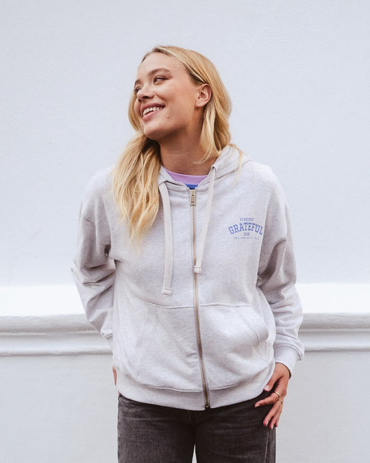 Grateful Zip Hoodie - Grau