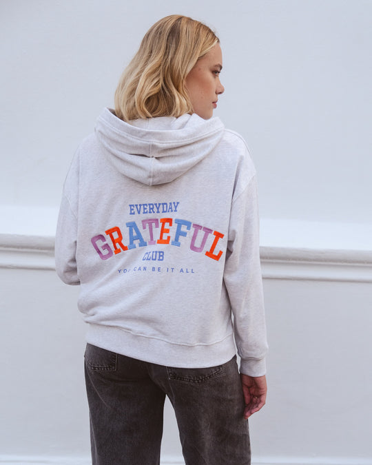 Grateful Zip Hoodie - Grau