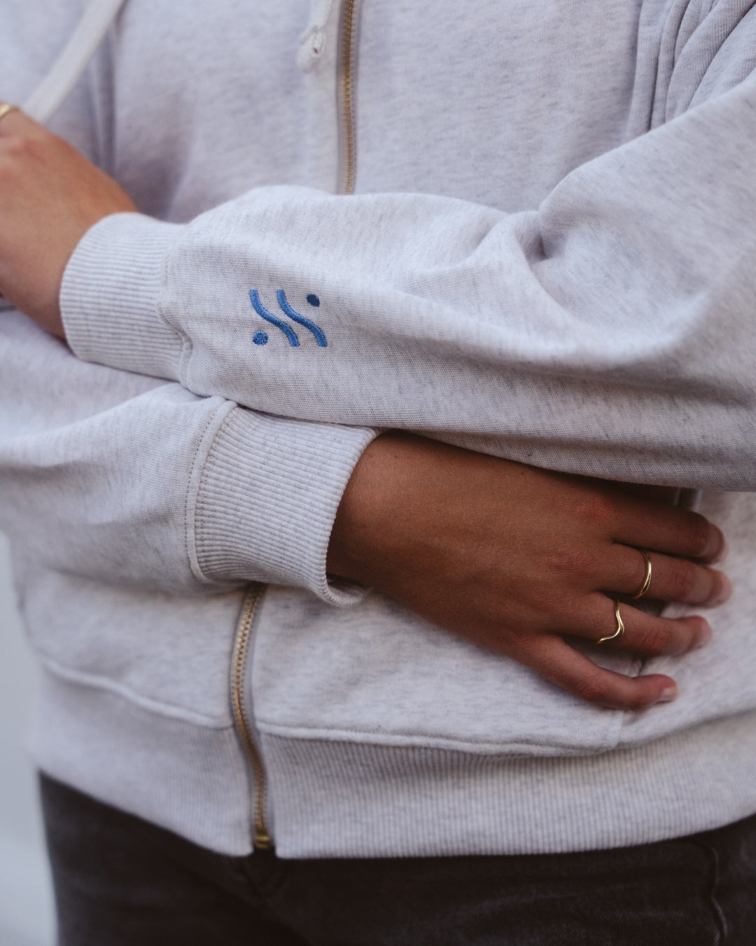 Grateful Zip Hoodie - Grau