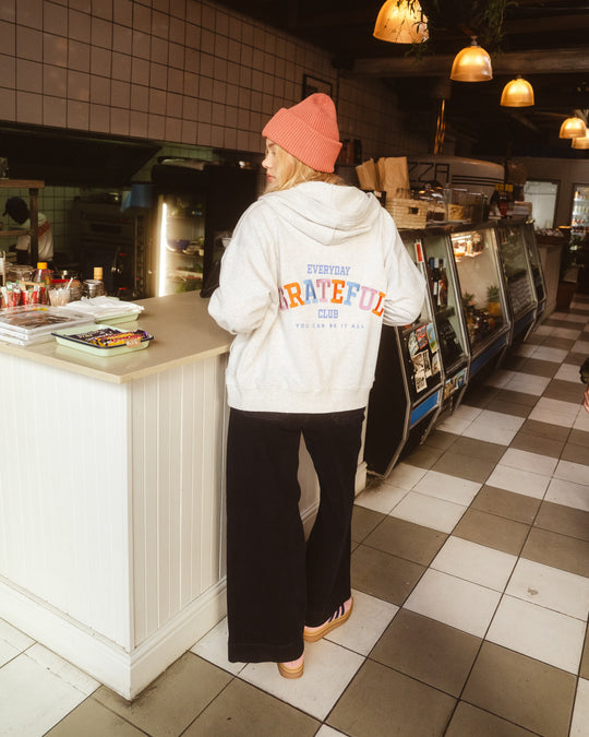 Grateful Zip Hoodie - Grau