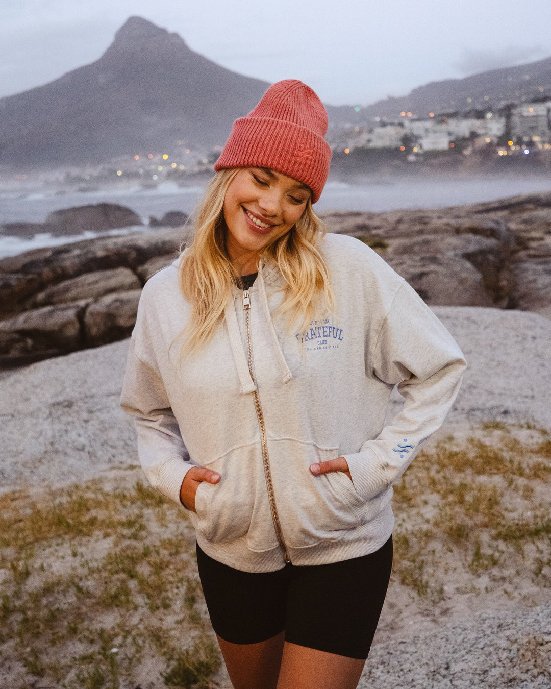 Grateful Zip Hoodie - Grau