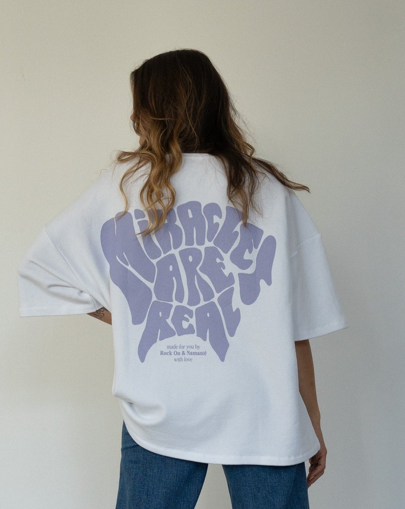 Miracles Are Real Oversized T-Shirt White