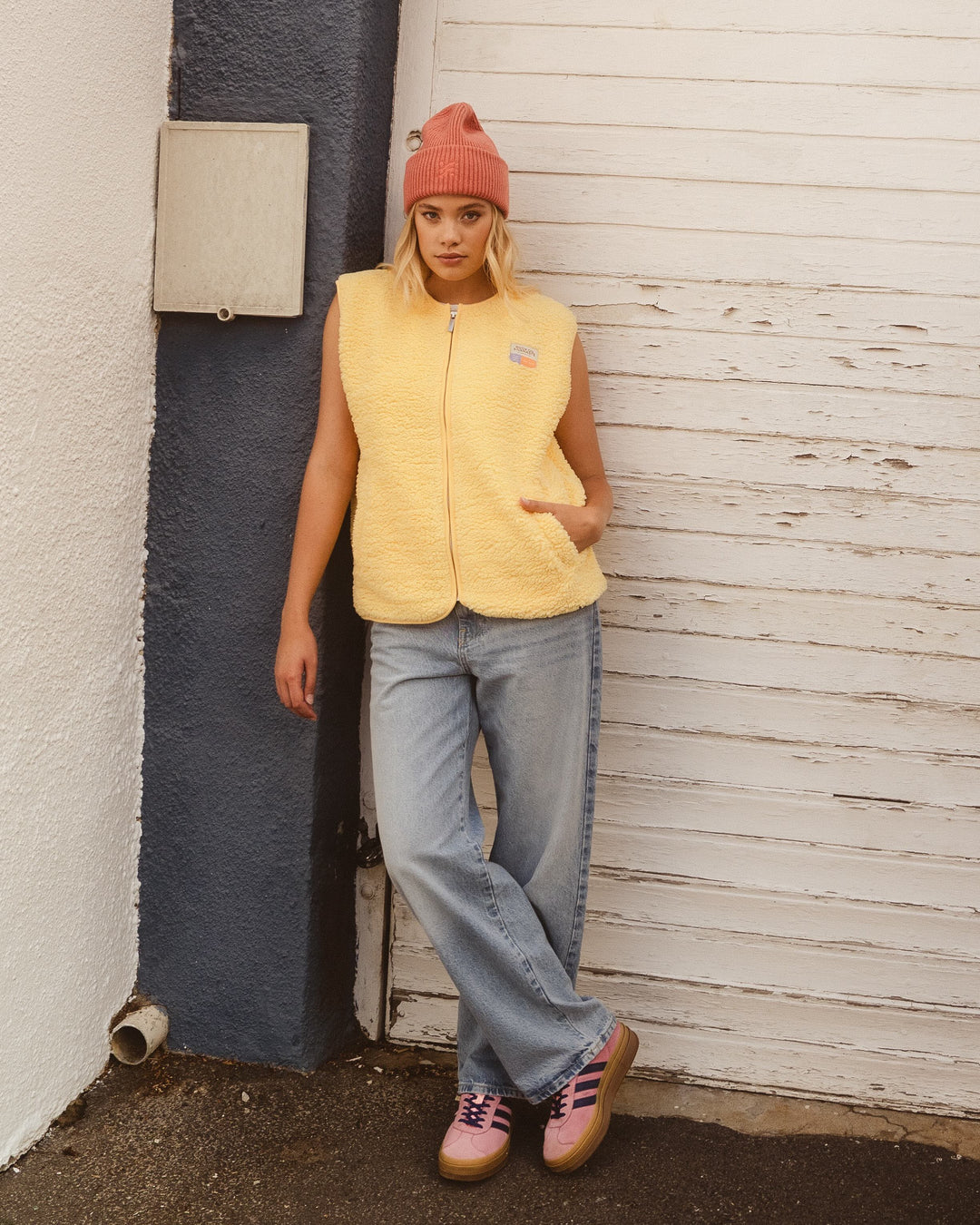 Teddyweste RONA - Gelb