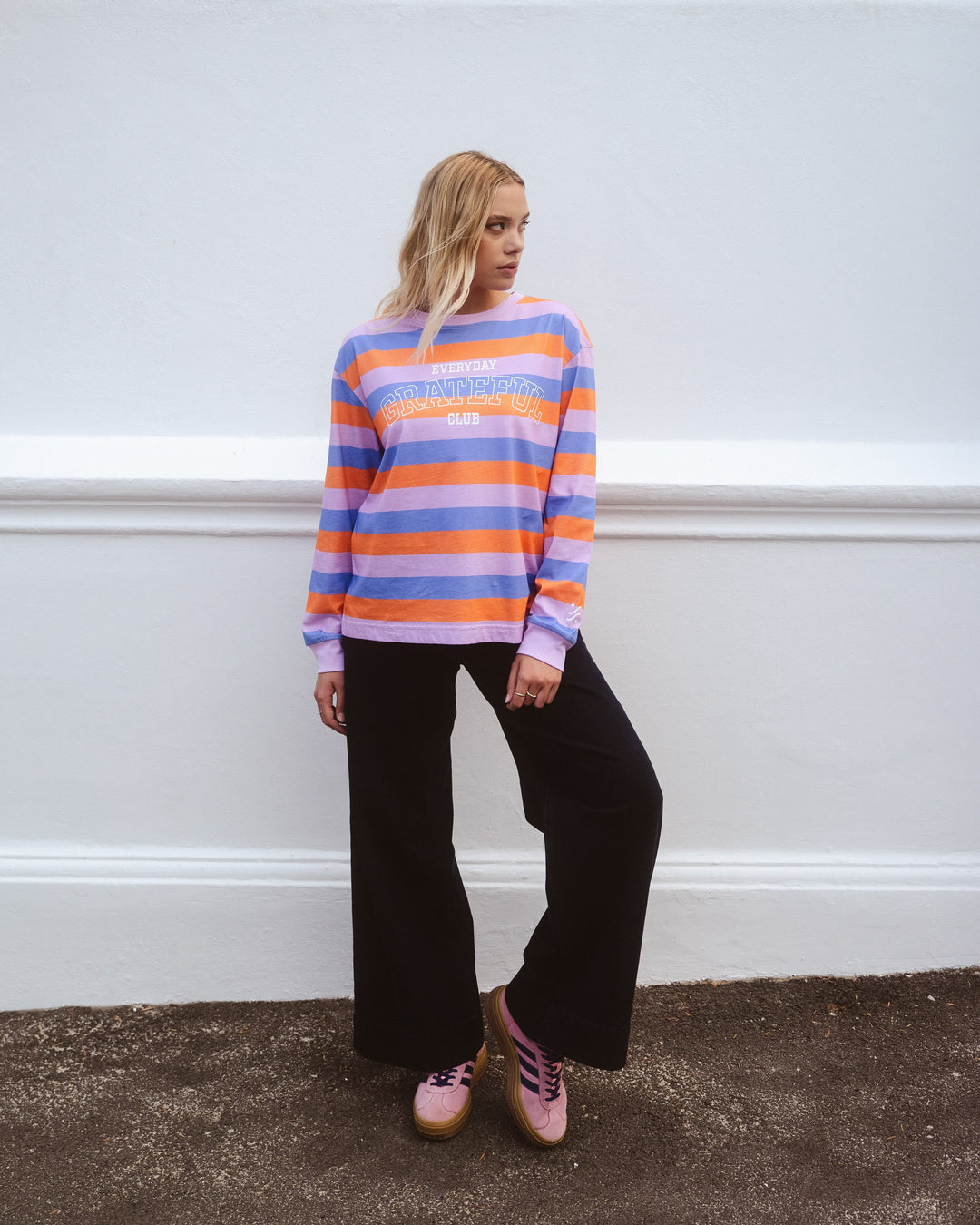 Grateful Longsleeve - Orange/Blau/Rosa