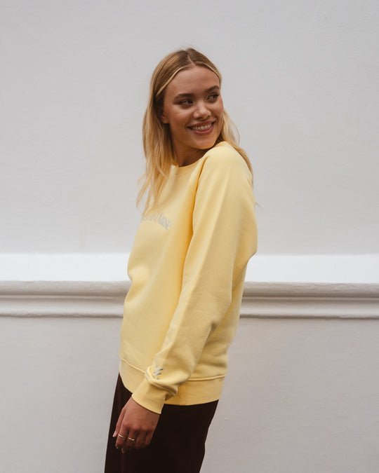 Rock on and Namasté Sweatshirt - Gelb