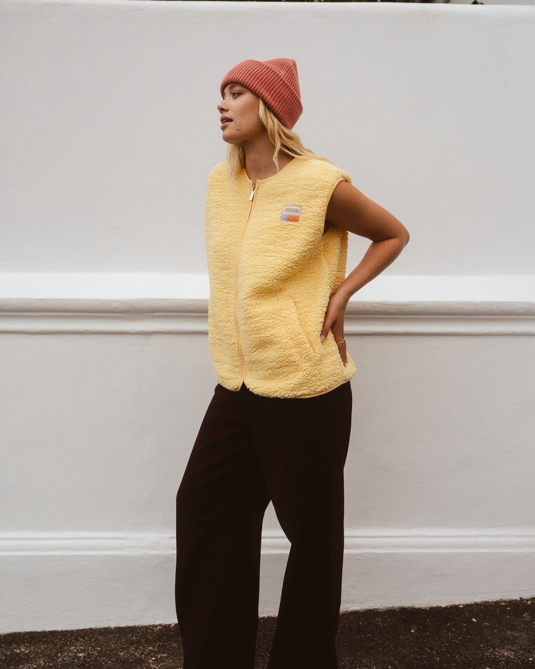 Teddyweste RONA - Gelb