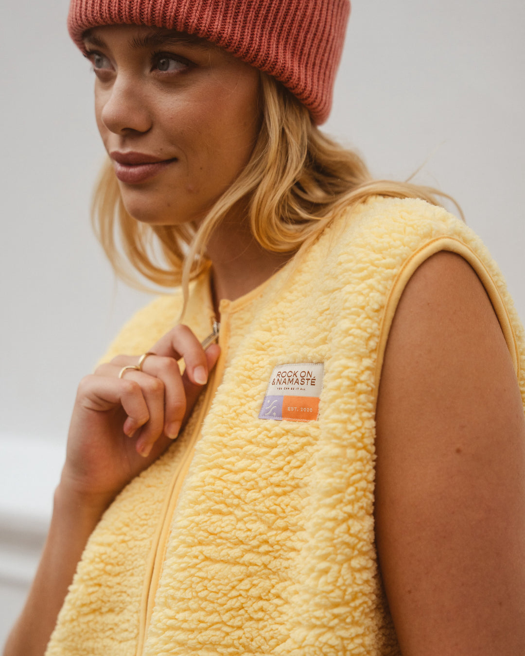 Teddyweste RONA - Gelb