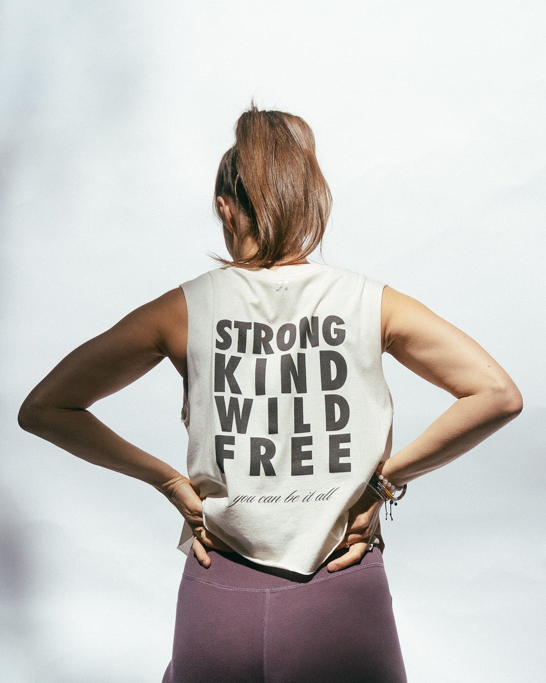 Strong Kind Wild Free Tank Top - Creme