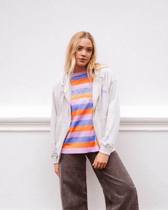 Grateful Zip Hoodie - Grau