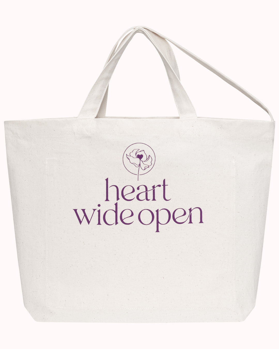 Heart Wide Open Bag (raw cotton)