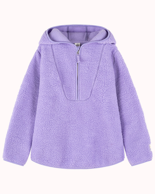 Teddy Zip Hoodie - Lilac