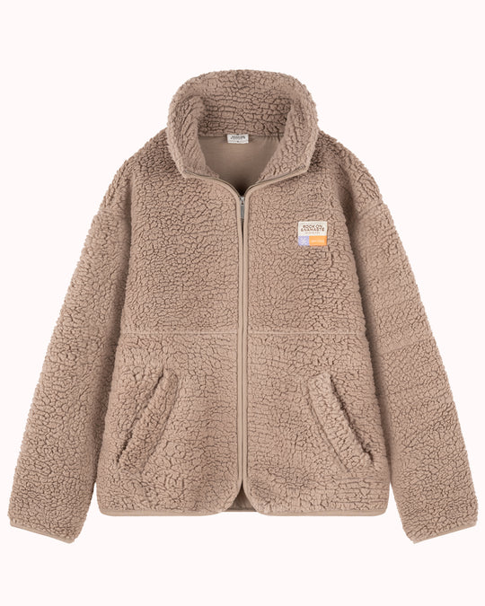 Teddyjacke RONA - Beige / Taupe