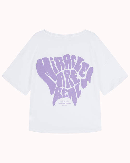 Miracles Are Real Oversized T-Shirt White