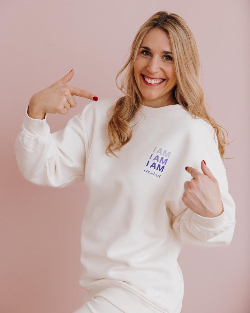 I AM CREATIVE Sweatshirt - Weiß