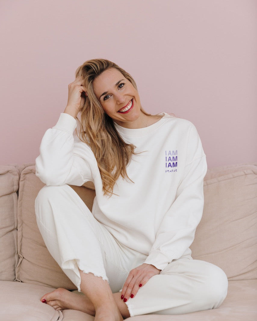 I AM CREATIVE Sweatshirt - Weiß