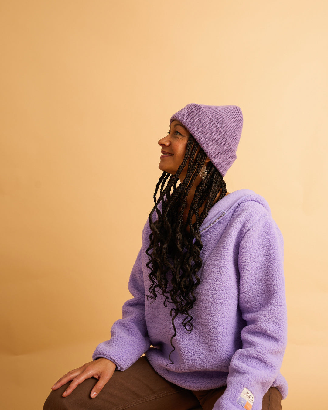 RONA Beanie - Beige/Lilac/Rosewood