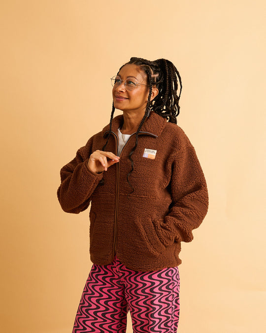 Teddyjacke RONA - Braun