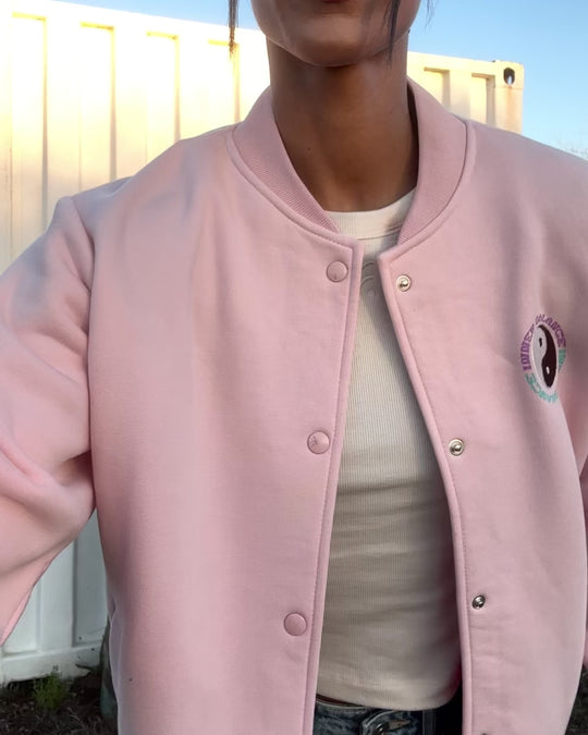 Yin & Yang College Jacke - Rosa