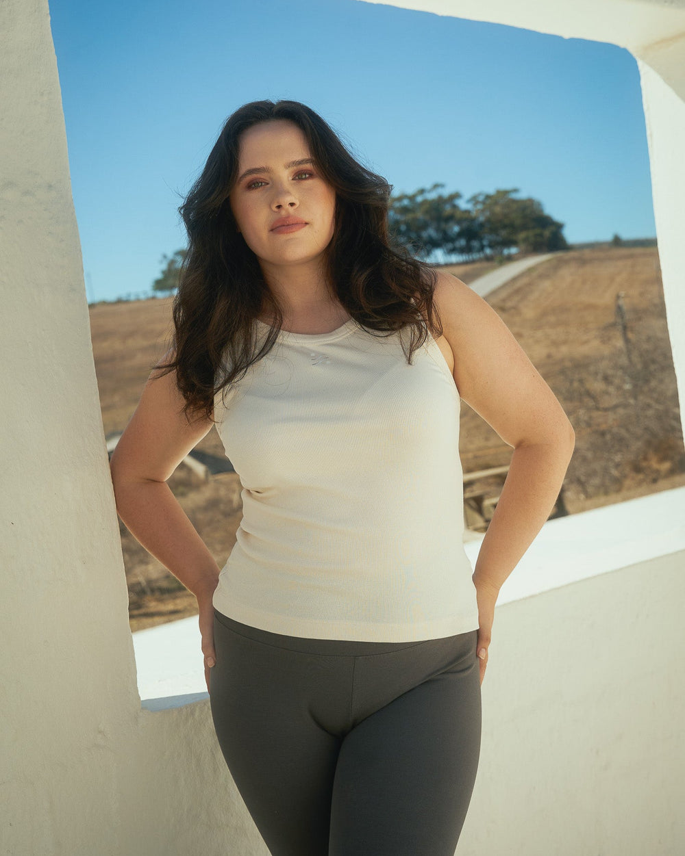 Yin & Yang Tank Top - Creme