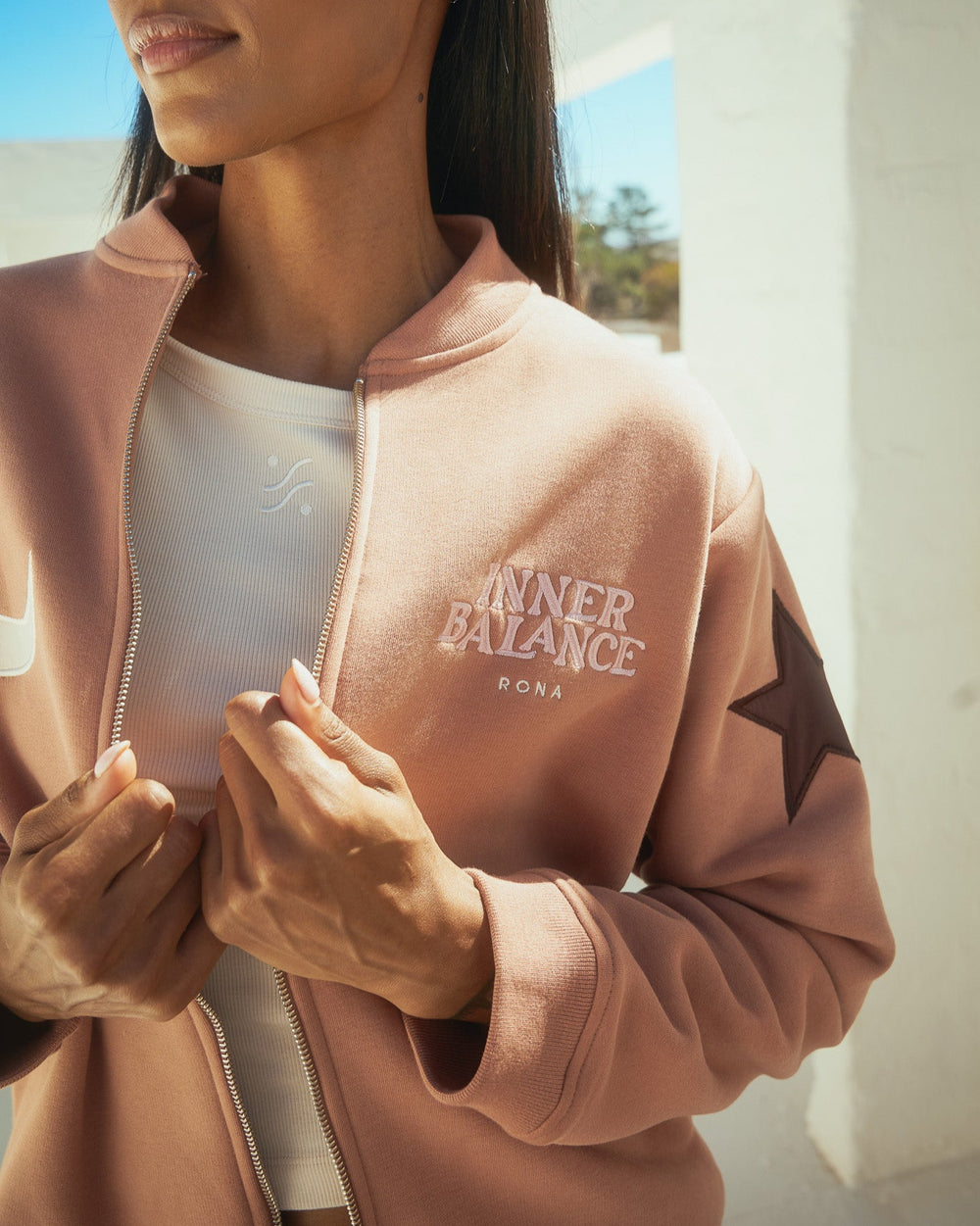 Yin & Yang College Jacke - Braun