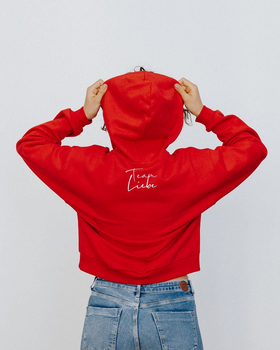Team Liebe Hooded Sweatshirt (cherry red)