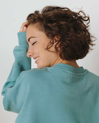 I AM LOVE Sweatshirt (turquoise)