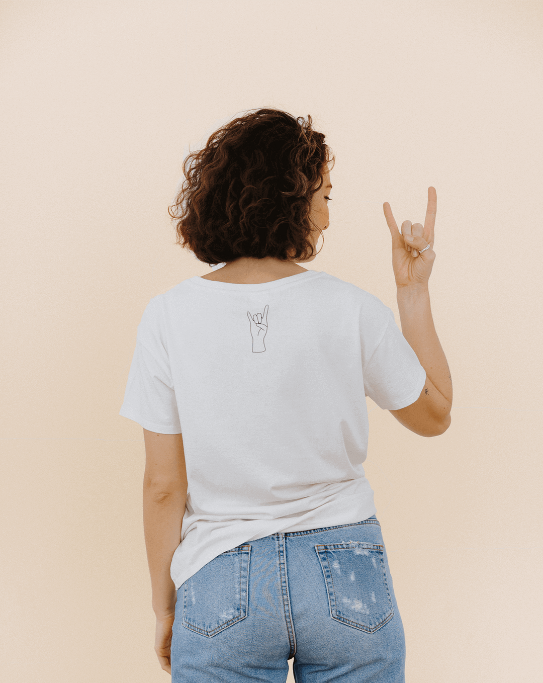 Rock On T-Shirt (off white)