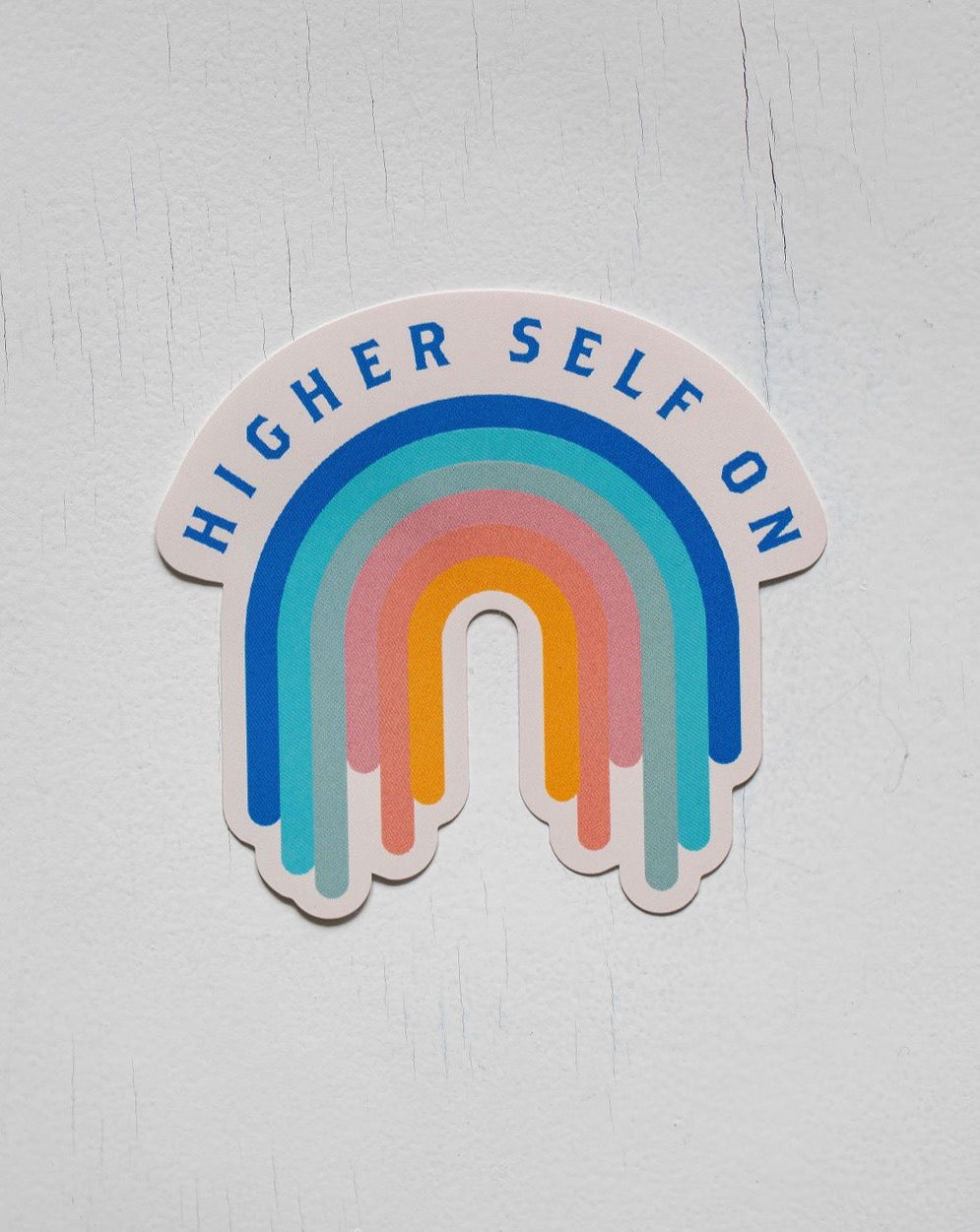 Sticker Higher Self On (Regenbogenform)